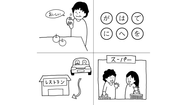 日本語教育用 イラスト教材 助詞練習 Yuki Illust